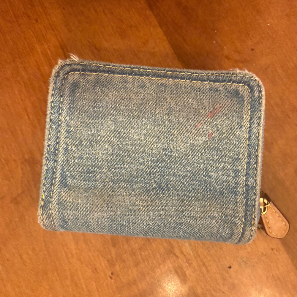 Coach Denim Wallet with Gold Accent - Picture 3 of 7